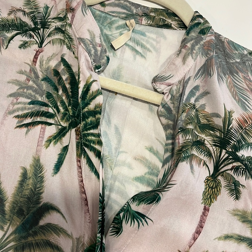 Touche balnearie green, white and brown!! Swimming cover up dress!